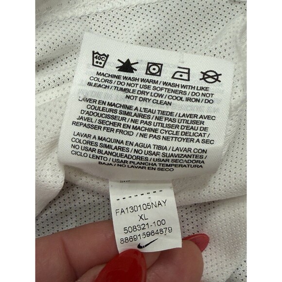 Nike Golf Tour Performance Dri Fit Polo Shirt Size XL Mens TPC San Antonio White - Picture 9 of 11